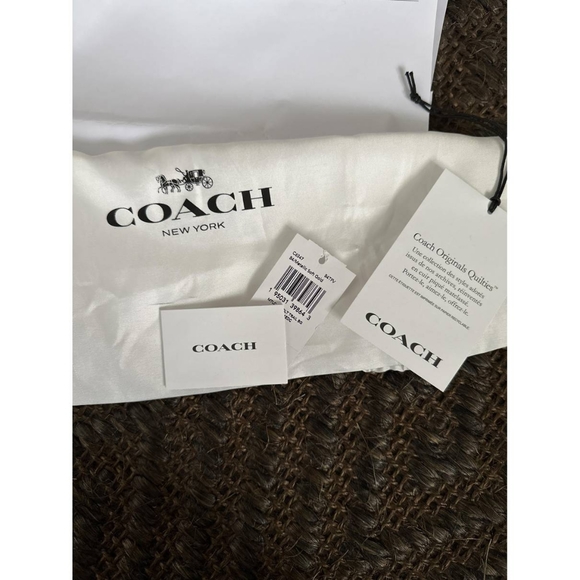 New Coach Metallic Trail Leather Crossbody Bag with Quilt - Picture 4 of 7